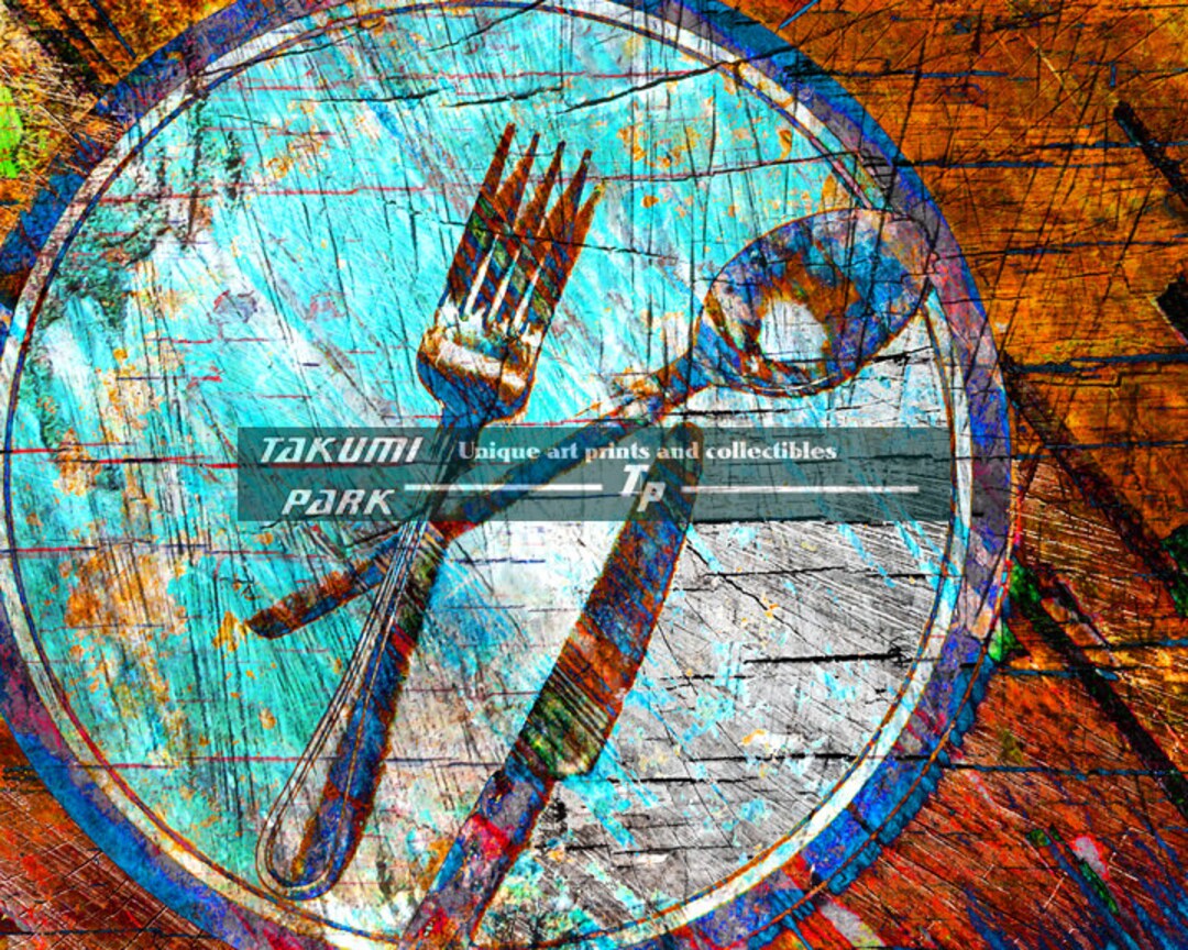 Dining Room Wall Art Print Dinnerware Artwork Kitchen - Etsy