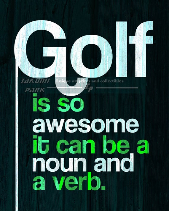 Golf Quote Print Home Wall Art Den Art Golf Decor Quote | Etsy