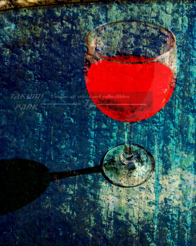 Art Print, Wine Decor, Vino Print, Bar Art, Red Wine Wall Art, Modern