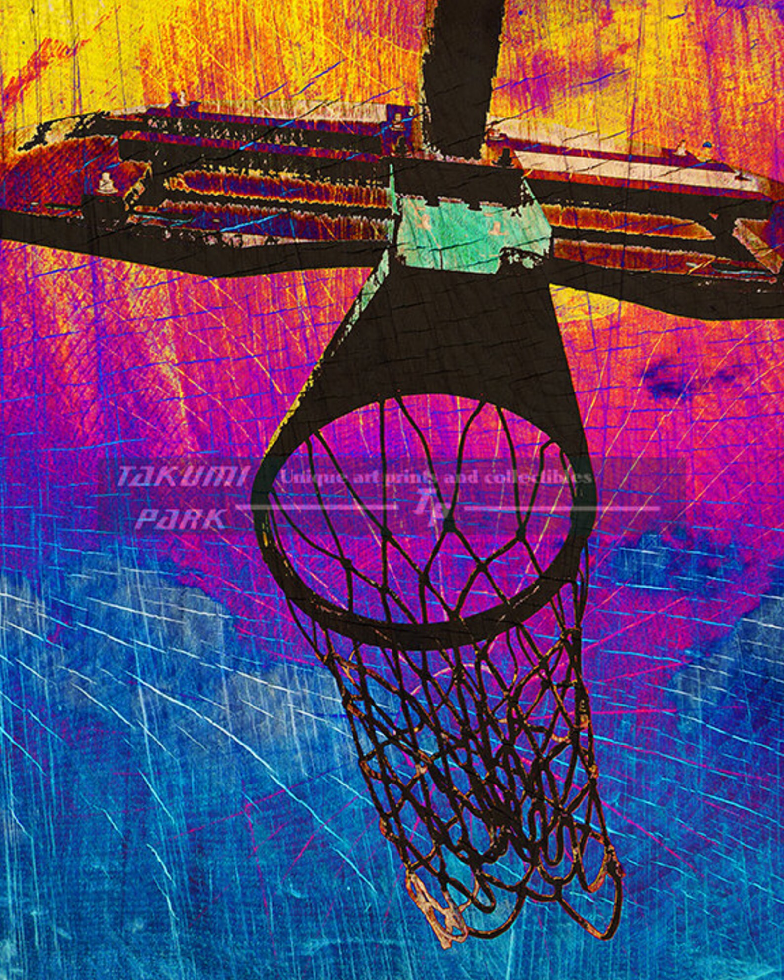 Contemporary Colorful Basketball Art Print Bedroom Decor Etsy