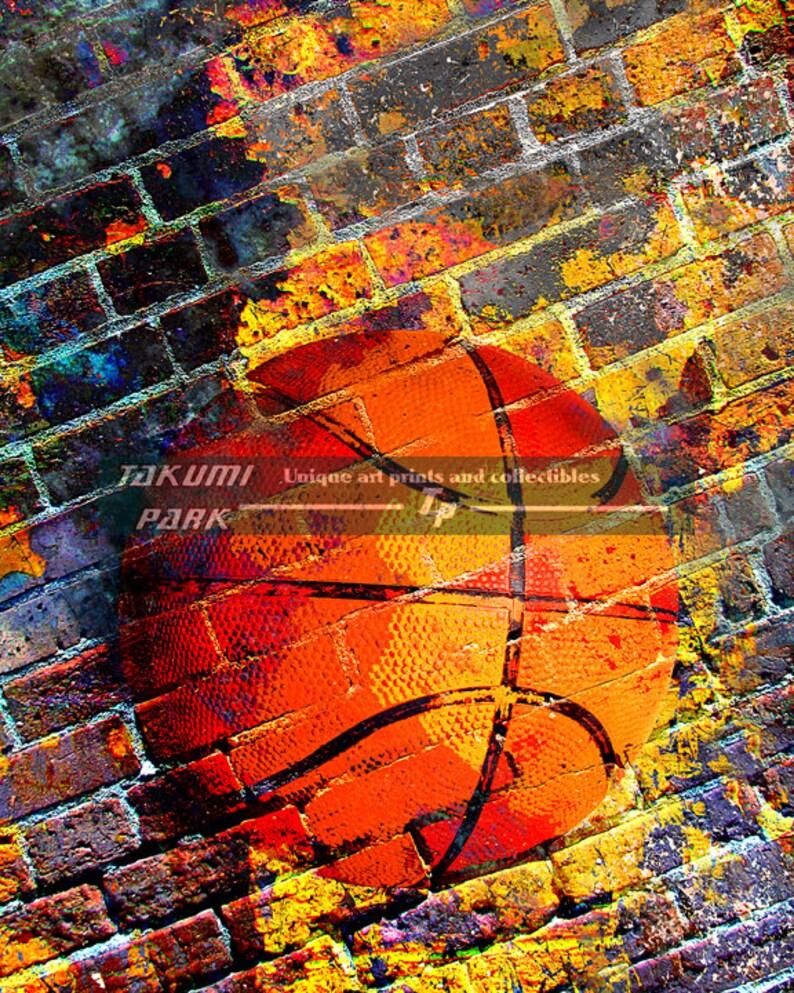 Print Basketball Artwork Sports Photo Print Mancave Home Etsy