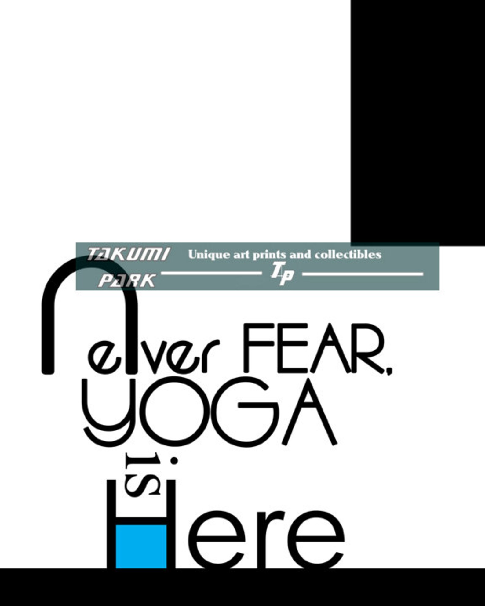 Never Fear Yoga is Here Yoga Quote Art Print Yoga Art Etsy