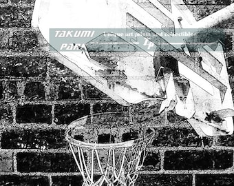 Black And White, Basketball Art Print, Sports Decor, Den Art,  Basketball Decor, Dorm Room Decor, Sports Art, Home Decor, Sports Print