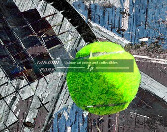 Unique tennis wall art, Photo print, Sports artwork, Modern tennis player artwork sports room decor, Tennis gift idea, Tennis art print,