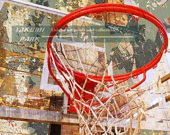 Künstlerische Basketball-Kunstdruck, Schlafzimmer Decor, Schlafzimmer Decor, kleine oder große Mauer Kunstdruck, moderne Sport-Dekor, Basketball Geschenk, Photoprint