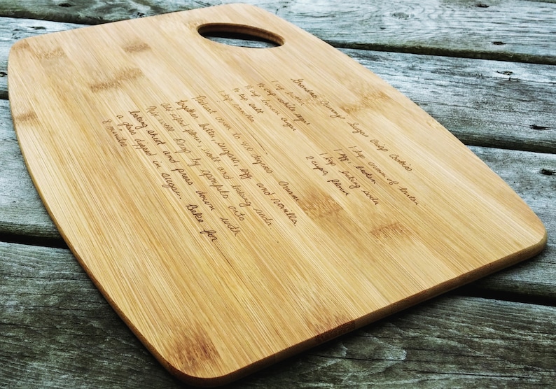 Laser Engraved Bamboo Cutting Board Etsy