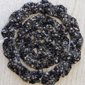 Hand Crocheted Star in Circle Pattern Yarmulke  - Approx. 5 in.