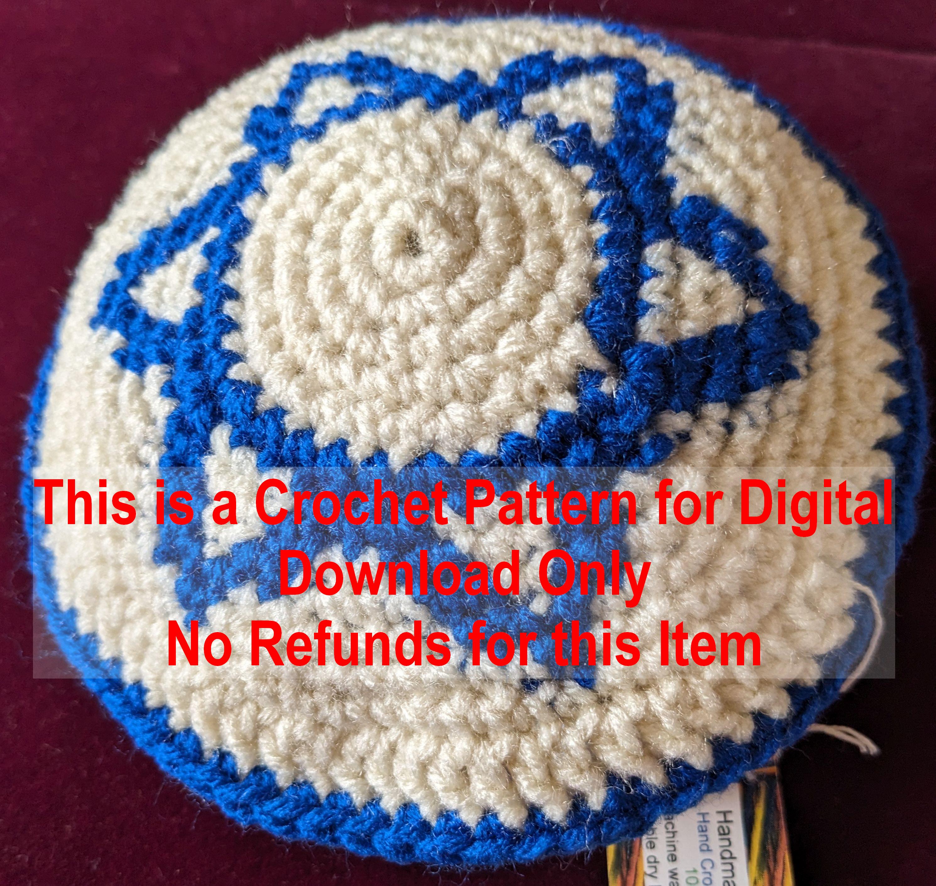 Kippa Juive Crochetée Homme, Yarmulke Ajustable, Couvre-chef Ethnique Traditionnel