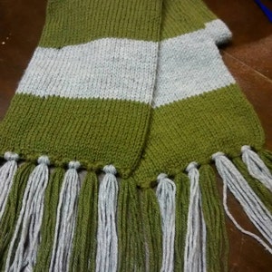 Hand Knit double layer scarves in many colour combo Get your school, house, team, colour inspired scarf here image 4