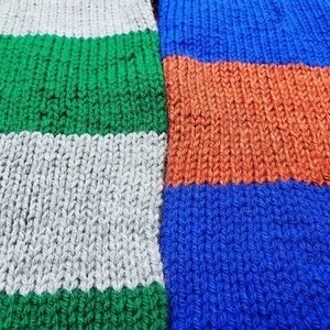 Hand Knit double layer scarves in many colour combo Get your school, house, team, colour inspired scarf here image 7