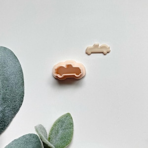 Micro Truck Clay Cutter - Polymer Clay Cutter - Tiny Pick-up Truck - Fall Clay Cutter - Jewelry Making - Earring Making - Pumpkin Truck