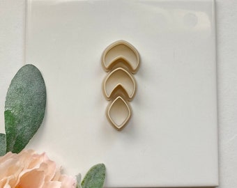 3 Pc Jade Clay Cutter Set: Polymer Clay Earring Making Tools