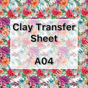 Floral Pattern Clay Image Transfer - Clay Tools - Magic Paper - Clay Tattoo - Polymer Clay Earring Making Tools