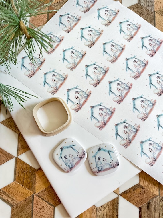 Nativity Clay Cutter & Transfer Set: Christmas Earring Making