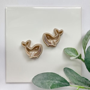 Wal Embossed Polymer Clay Cutter - Meer - Strand - Sommer Cutter - Scharfe Clay Cutter - 3D gedruckt - Ohrring Cutter - Food Safe - Fondant
