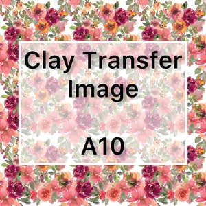 Floral Pattern Clay Image Transfer - Clay Tools - Magic Paper - Clay Tattoo - Polymer Clay Earring Making Tools