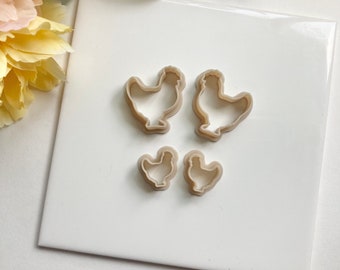Chicken Clay Cutter: Farm Animal Earring Shapes