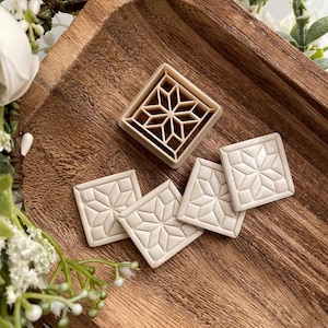 Quilt Square Embossed Clay Cutter – Polymer Clay, Food Safe