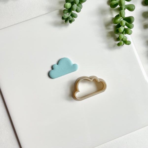 Cloud Clay Cutter - Rain Cloud - Weather - Sharp Cutter - Food Safe - Fondant Cutter - Earring Making Supplies - 3d Printed