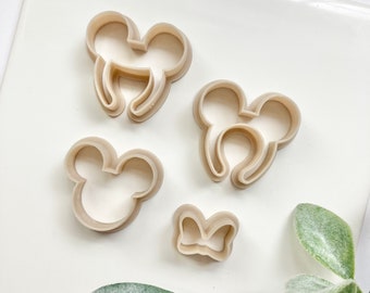 Mouse Ear Clay Cutters – Polymer Clay Earring, Fondant Cutter Set