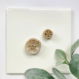 Sand Dollar Embossed Clay Cutter - Summer Polymer Clay Cutters - Sea Life - Beach Theme - Stud - Dangle - Sharp Cutters - 3D Printed