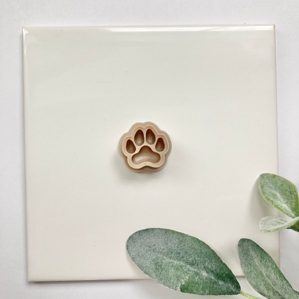 Paw Print Polymer Clay Cutter - Animal Cutter - Dog Themed Clay Cutter - Sharp Clay Cutters - Embossed Cutters