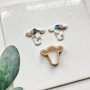 Cow Shape Clay Cutter - Polymer Clay Cutter - Sharp Clay Cutters - 0.4mm Cutting Edge - Animal Clay Cutter - Farm Shapes - Fondant Cutter