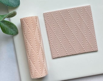 Art Deco Clay Texture Roller: Fancy Scroll Pattern, Polymer Clay Tool