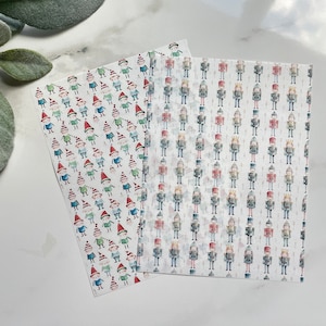 Christmas Theme Clay Transfers - Elf - Nutcracker - Whimsical Christmas - Magic Transfer Paper for Polymer Clay