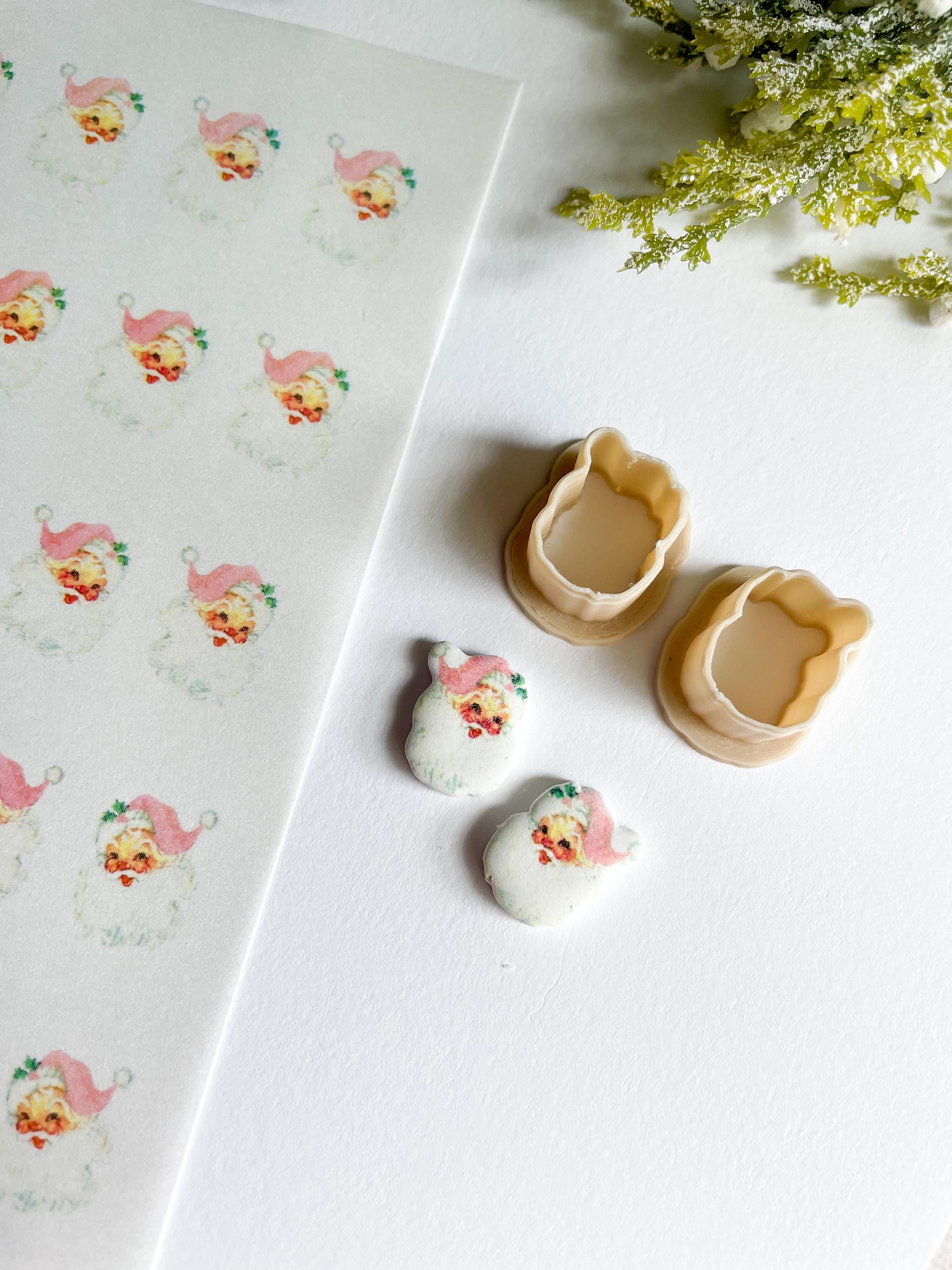 Santa Clay Cutter & Transfer Set: Christmas Polymer Clay Tools