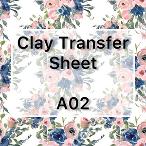 Floral Pattern Clay Image Transfer - Clay Tools - Magic Paper - Clay Tattoo - Polymer Clay Earring Making Tools