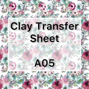 Floral Pattern Clay Image Transfer - Clay Tools - Magic Paper - Clay Tattoo - Polymer Clay Earring Making Tools