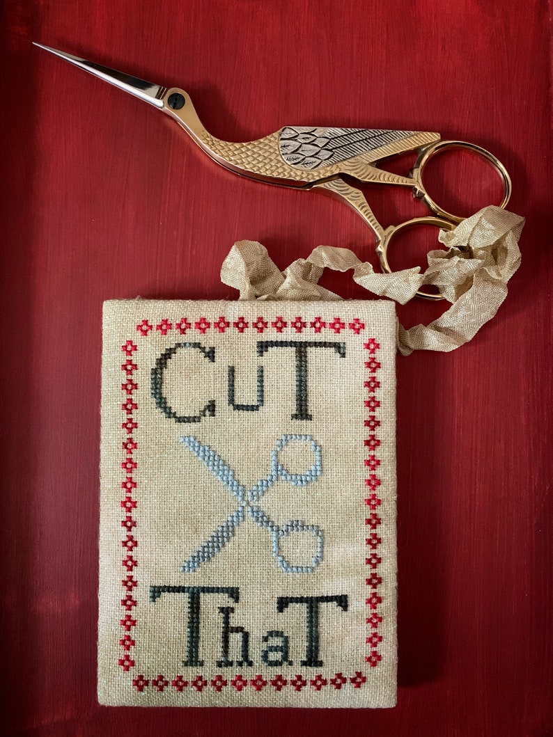 Cut That Scissor Fob Cross Stitch Chart Pdf