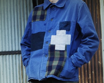 boro patchwork & sashiko vintage German work jacket