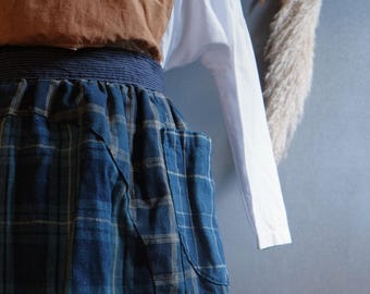 Japan vintage fabric patched apron