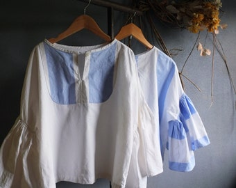 vintage fabric frills blouse