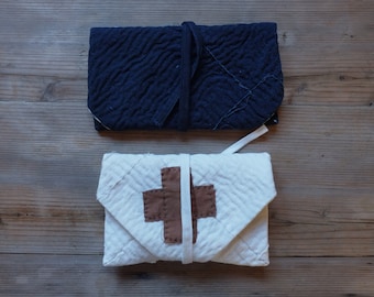 Patchwork  sahiko pouch