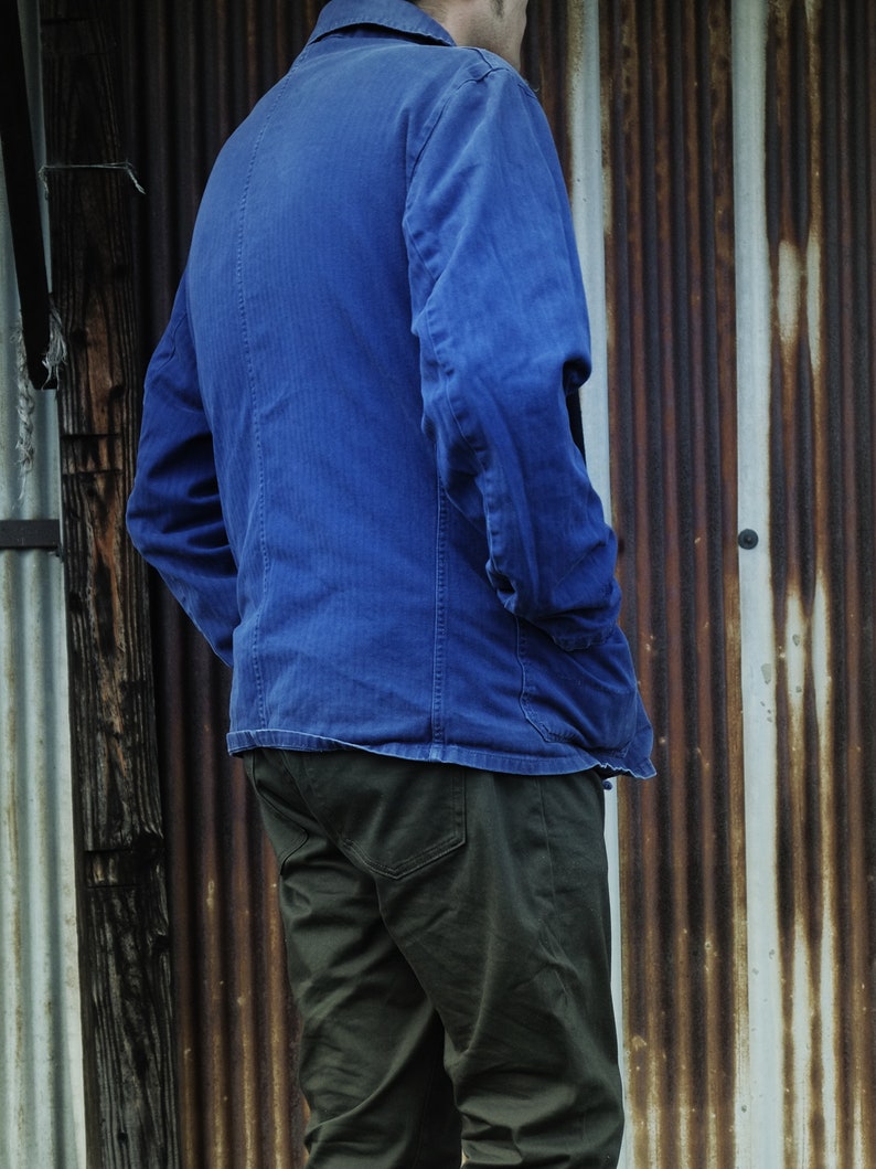 boro patchwork & sashiko vintage German work jacket image 2