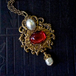 Lamia Necklace and Earrings Set - Medieval, Renaissance, Elizabethan demi parure - Tudor Bride - Royal Couture jewelry