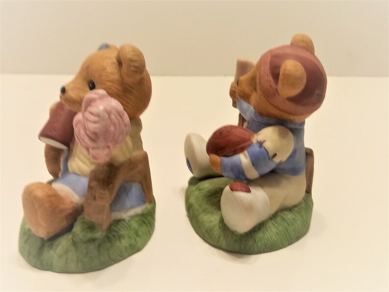 Home Interiors Gameday Bears Figurines Set of 2 Cheerleader Etsy