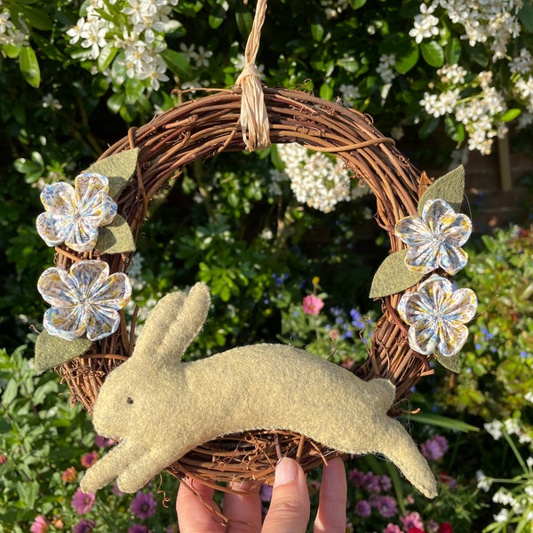 Rabbit and flower Indoor Wreath