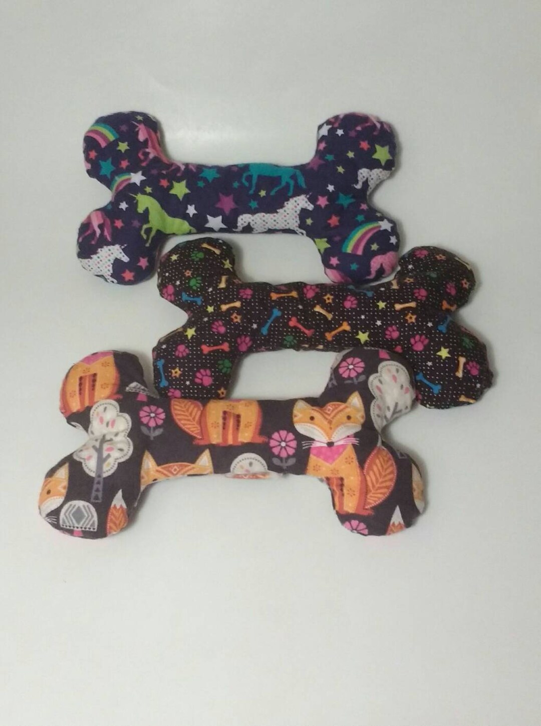 Choose A Print Stuffed Dog Bone Plush Toy Puppy Space Etsy