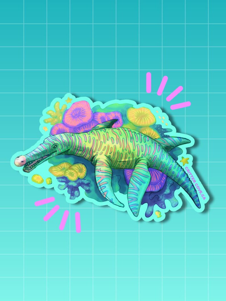 Liopleurodon / Handmade Vinyl Sticker / Dinosaur Paleo Decal - Etsy