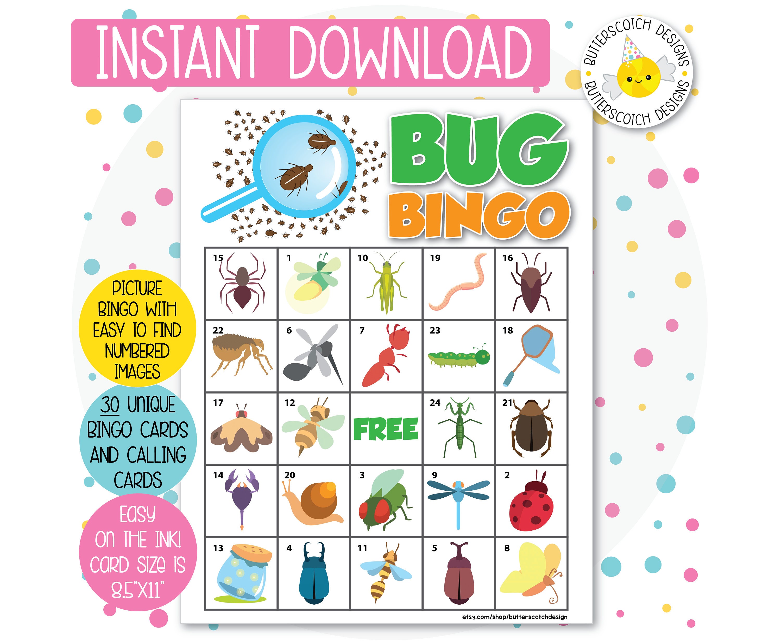 bug-insect-printable-bingo-cards-30-different-cards-etsy