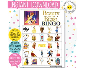 20 Beauty Printable Bingo Cards (20 Different Cards) - Instant Download