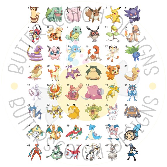 Pokemon HD: Pokemon Bingo Card With Name
