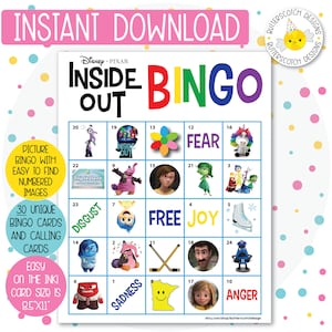 30 cartes de bingo imprimables à l'envers (30 cartes différentes) - Téléchargement immédiat