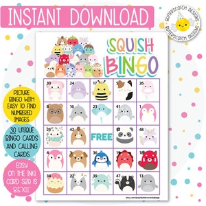 30 cartones de bingo imprimibles (30 cartones diferentes) - Descarga instantánea
