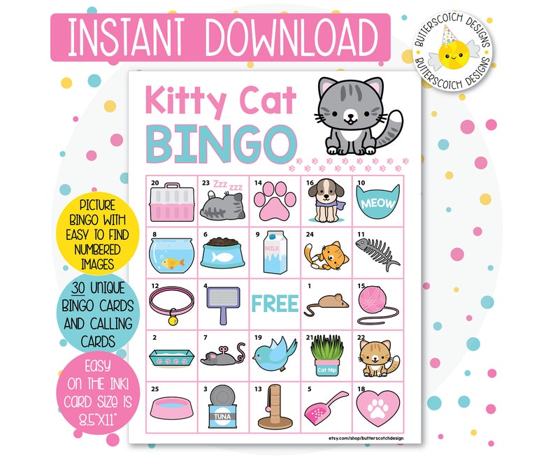 kitty-cat-printable-bingo-cards-30-different-cards-instant-etsy