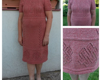 Handknitted dress, lace dress